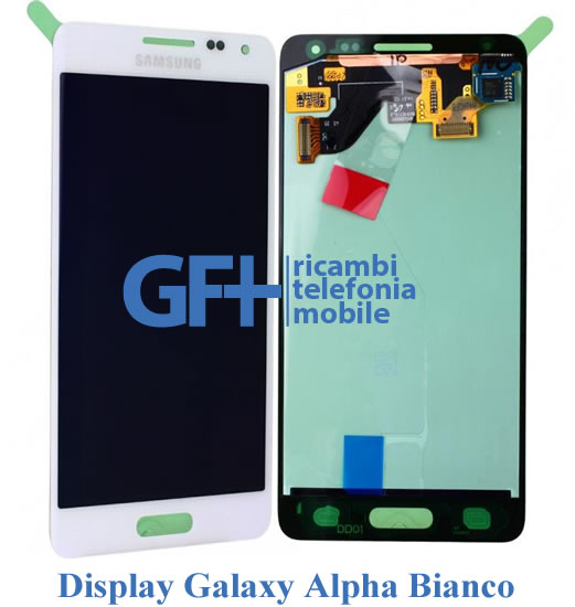 LCD Display Galaxy Alpha SM-G850F GH97-16386D bianco